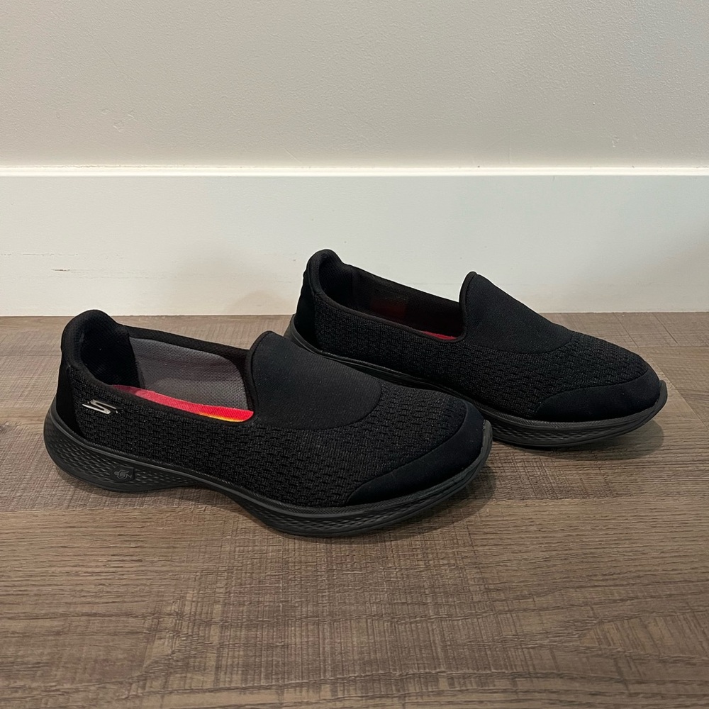 Skechers Go-Walk Black Slip-On Sneakers